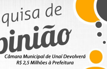 “Câmara Municipal de Unaí Devolverá R$ 2,5 Milhões à Prefeitura: Participe da Enquete para Definir o Melhor Destino dos Recursos”