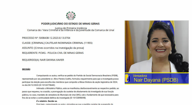 Nova Reviravolta no Caso da Vereadora Nair Dayana (PSDB) em Unaí