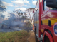 Incêndio em pastagem mobiliza Corpo de Bombeiros na Curva do Rio, em Unaí