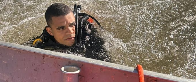 Corpo de Bombeiros de Unaí realiza resgate de vítima de afogamento no Rio Preto