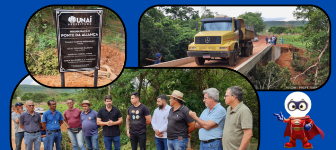 NOVA PONTE SOBRE O CÓRREGO DA ALIANÇA FORTALECE O DESENVOLVIMENTO RURAL EM UNAÍ