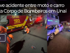 🚨 Grave acidente entre moto e carro mobiliza Corpo de Bombeiros em Unaí