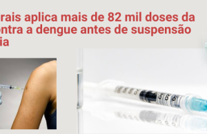 Minas Gerais aplica mais de 82 mil doses da vacina contra a dengue antes de suspensão temporária