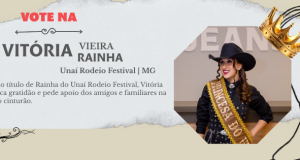 VITÓRIA VIEIRA DESTACA GRATIDÃO E PEDE APOIO NA DISPUTA PELO TÍTULO DE RAINHA DO UNAÍ RODEIO FESTIVAL