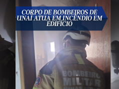 Corpo de Bombeiros de Unaí atua em incêndio em edifício