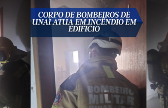 Corpo de Bombeiros de Unaí atua em incêndio em edifício