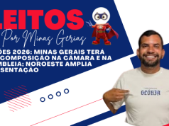 ELEIÇÕES 2026: MINAS GERAIS TERÁ NOVA COMPOSIÇÃO NA CÂMARA E NA ASSEMBLEIA; NOROESTE AMPLIA REPRESENTAÇÃO